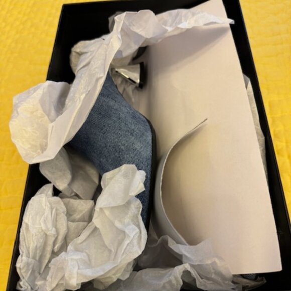 AEROSOLES® Jama Slip-On Mules, Blue Denim Suede, Size 7 - Picture 6 of 9